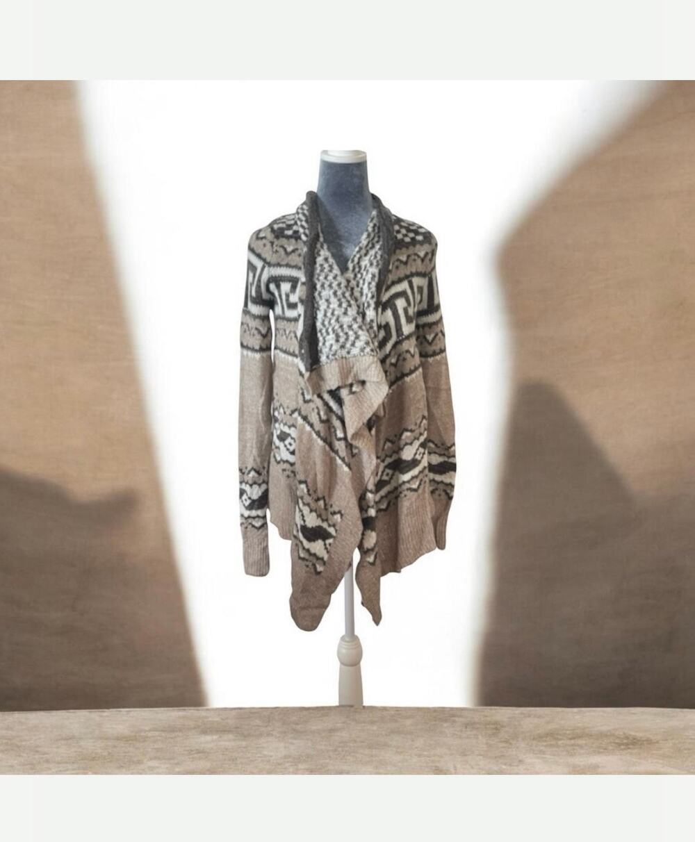 Abercrombie & Fitch Aztec-print waterfall cardigan XS-Small